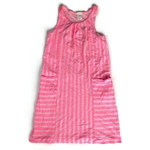 Crewcuts neon striped pink maxi dress sz 10 new with tags K66